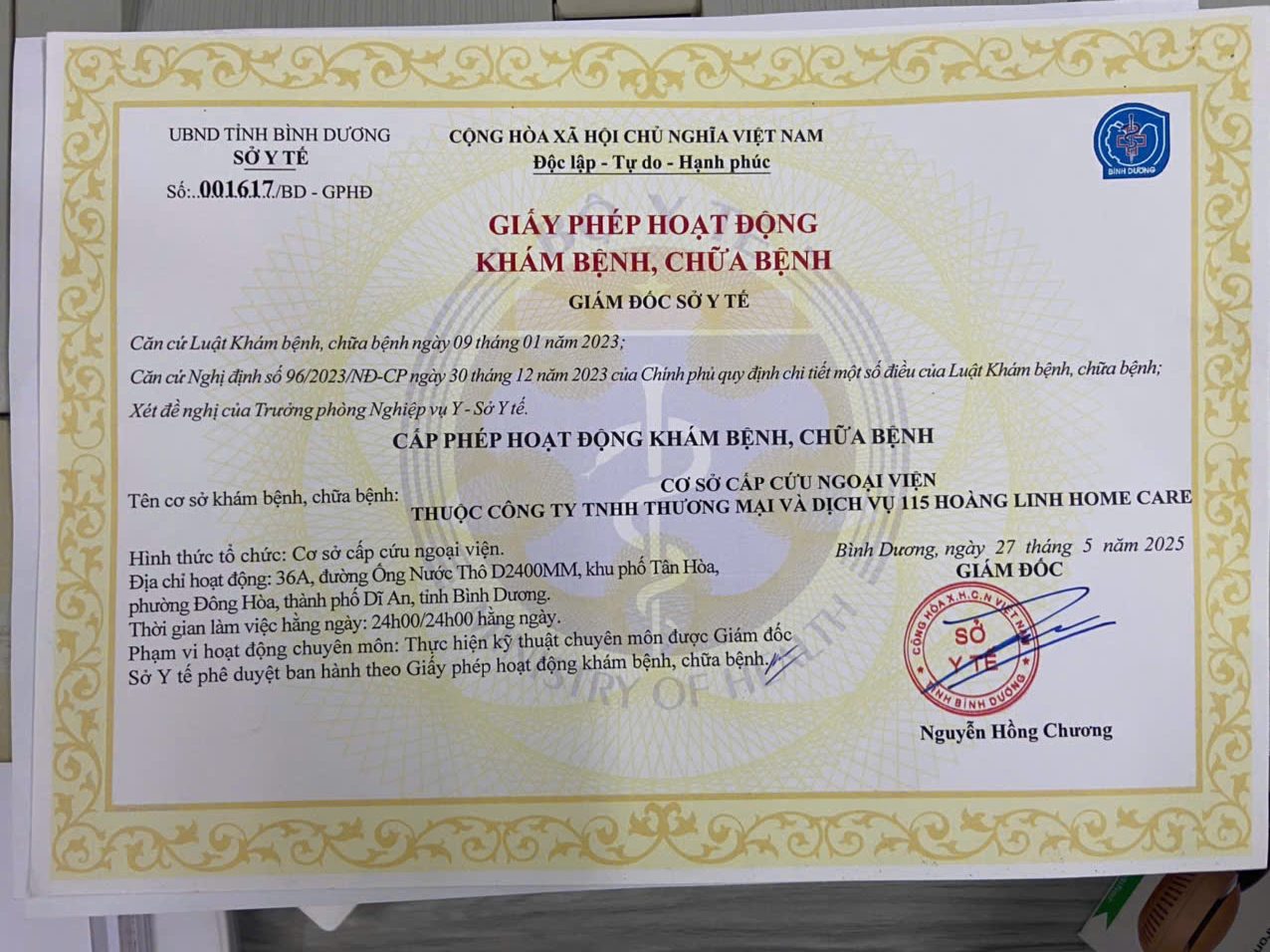 Chứng nhận đủ điều kiện xe cấp cứu